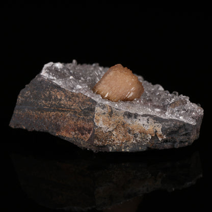 Olmiite, Calcite on Matrix