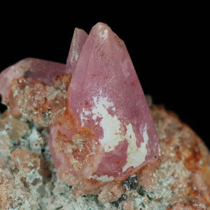 Plancheite, Cobaltoan Calcite on Matrix