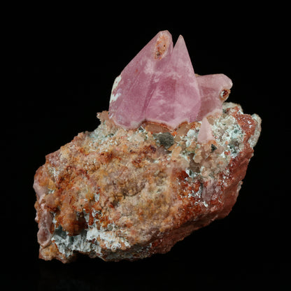 Plancheite, Cobaltoan Calcite on Matrix