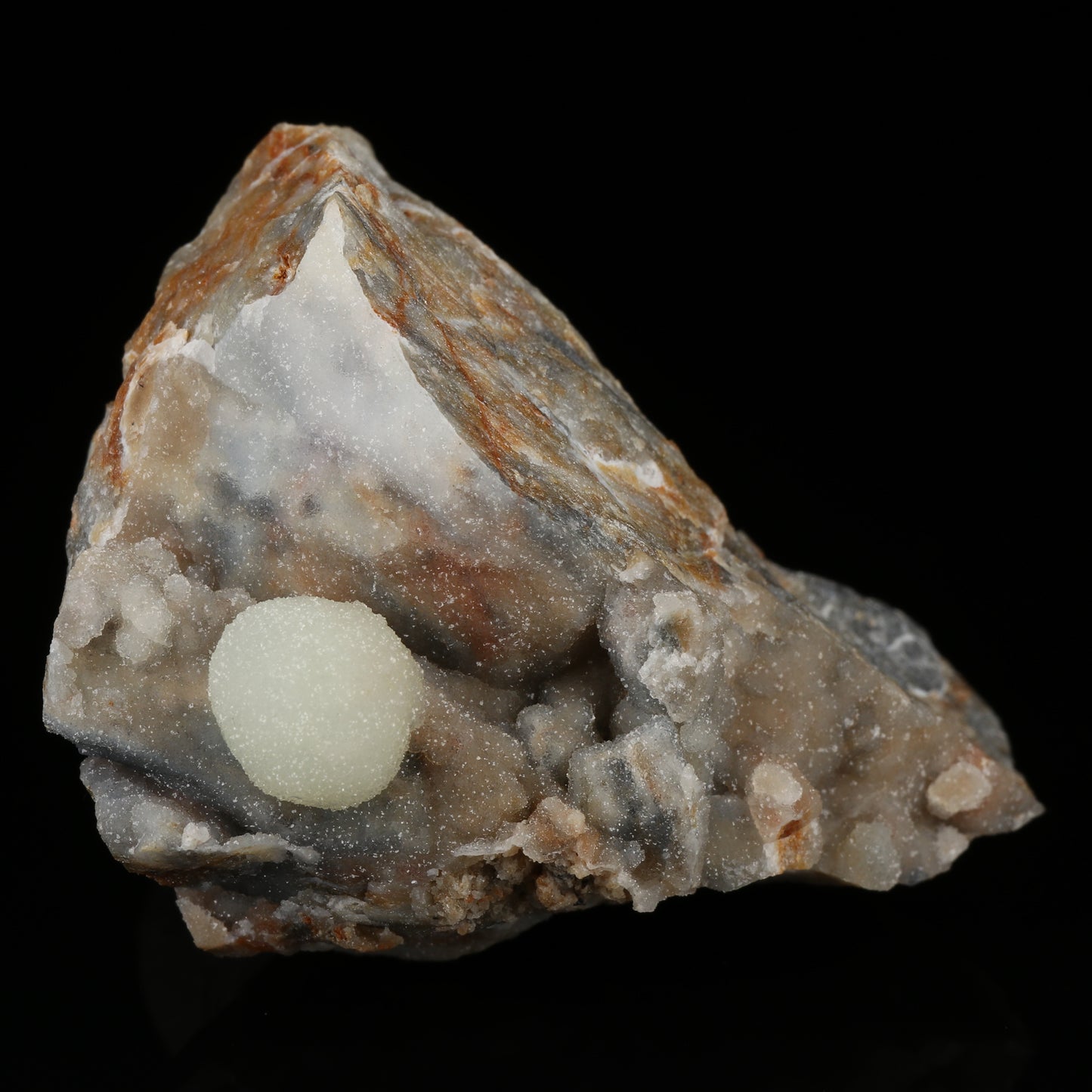 Quartz Drusy on Smithsonite, Skorpion Mine, Karas Region Namibia