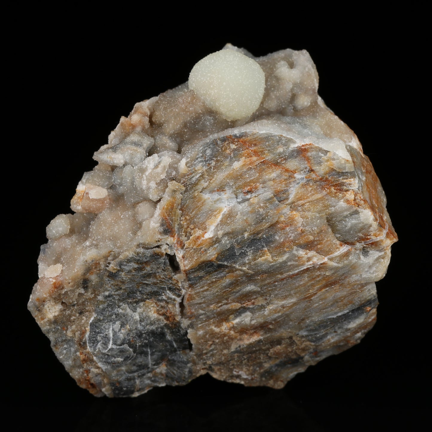 Quartz Drusy on Smithsonite, Skorpion Mine, Karas Region Namibia