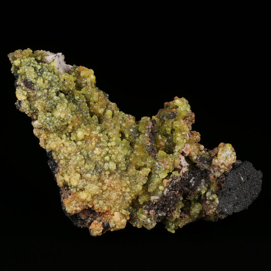 Ettringite on Manganite, N'Chwaning II Mine, Kalahari Manganese Field, Northern Cape, South Africa.