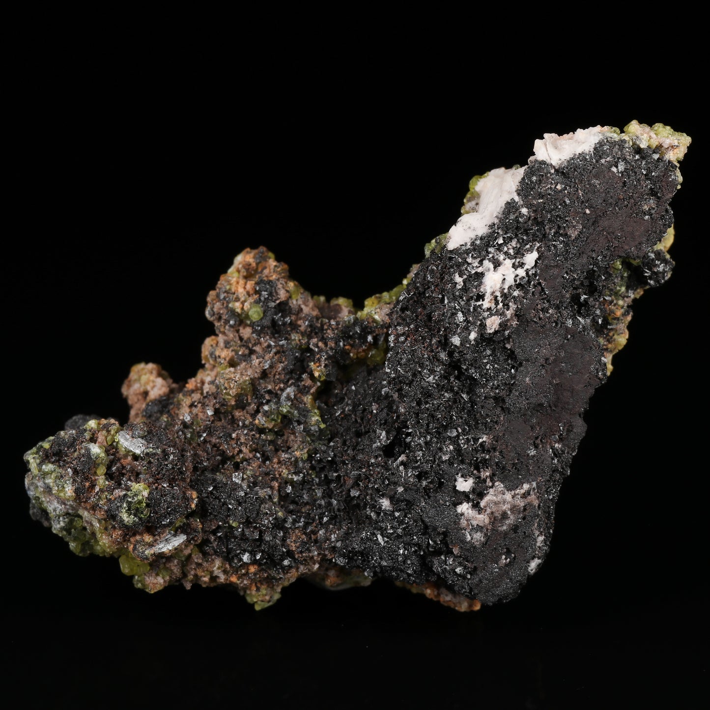 Ettringite on Manganite, N'Chwaning II Mine, Kalahari Manganese Field, Northern Cape, South Africa.