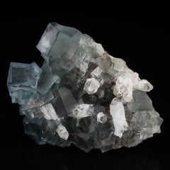 Quartz on Fluorite