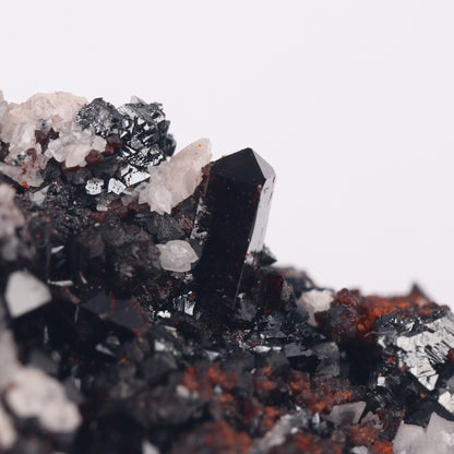 Andradite, Baryte, Hausmannite on Manganvesuvianite