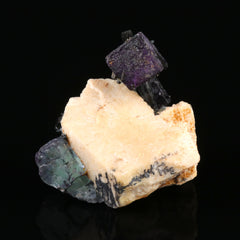Fluorite, Schorl on Orthoclase - photo 3