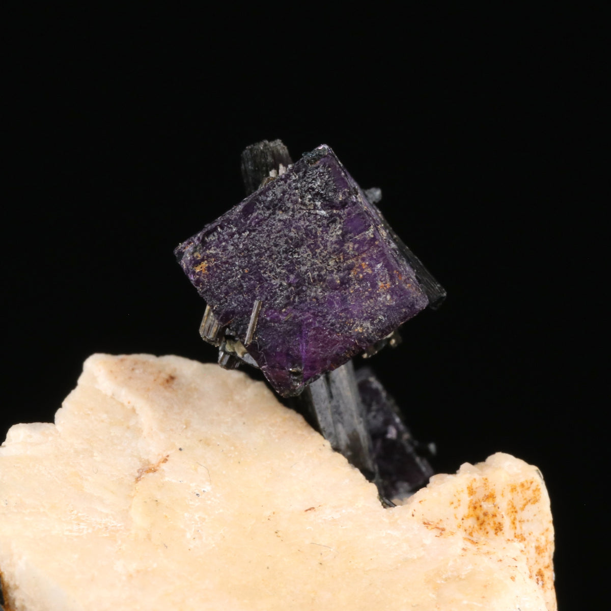 Fluorite, Schorl on Orthoclase - photo 4