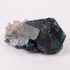 Quartz on Fluorite