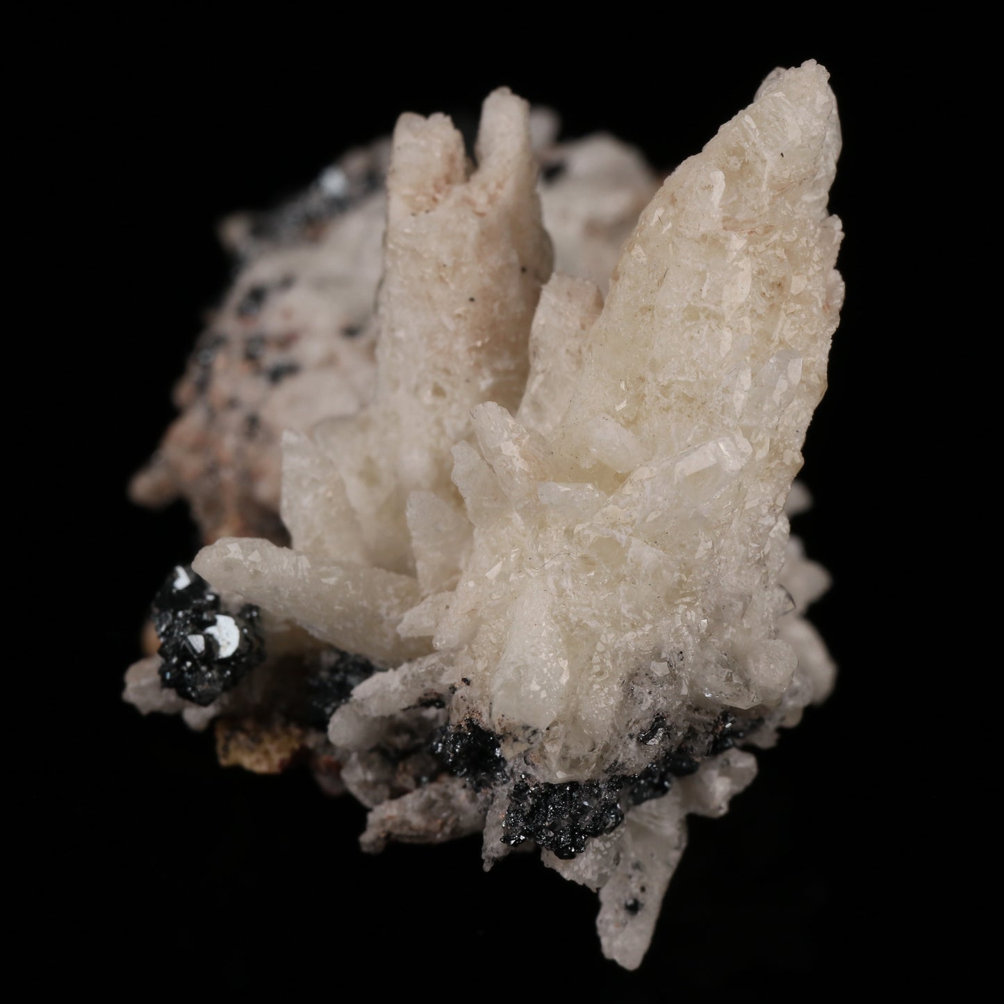 Hematite on Calcite with Andradite & Bementite, N'Chwaning II Mine, Kalahari Manganese Field, Northern Cape, South Africa.