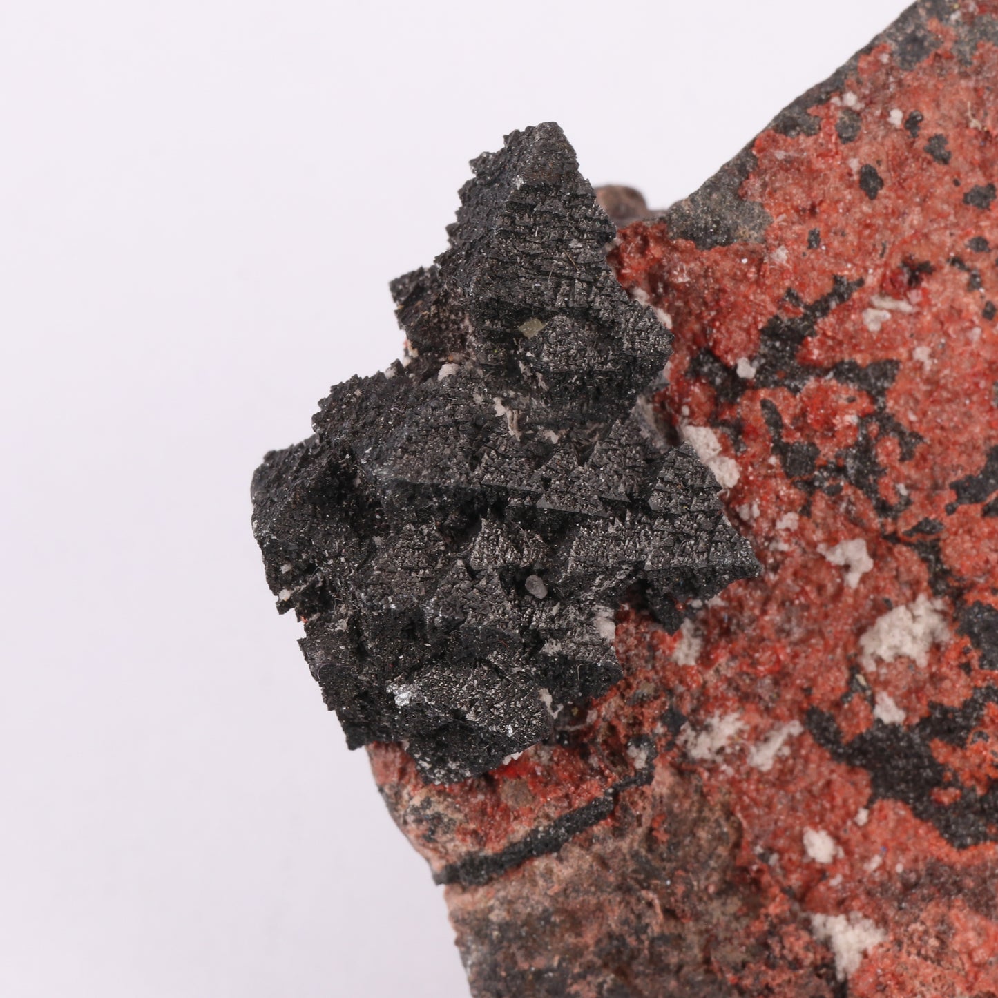 Hausmannite, Andradite Garnet on Matrix