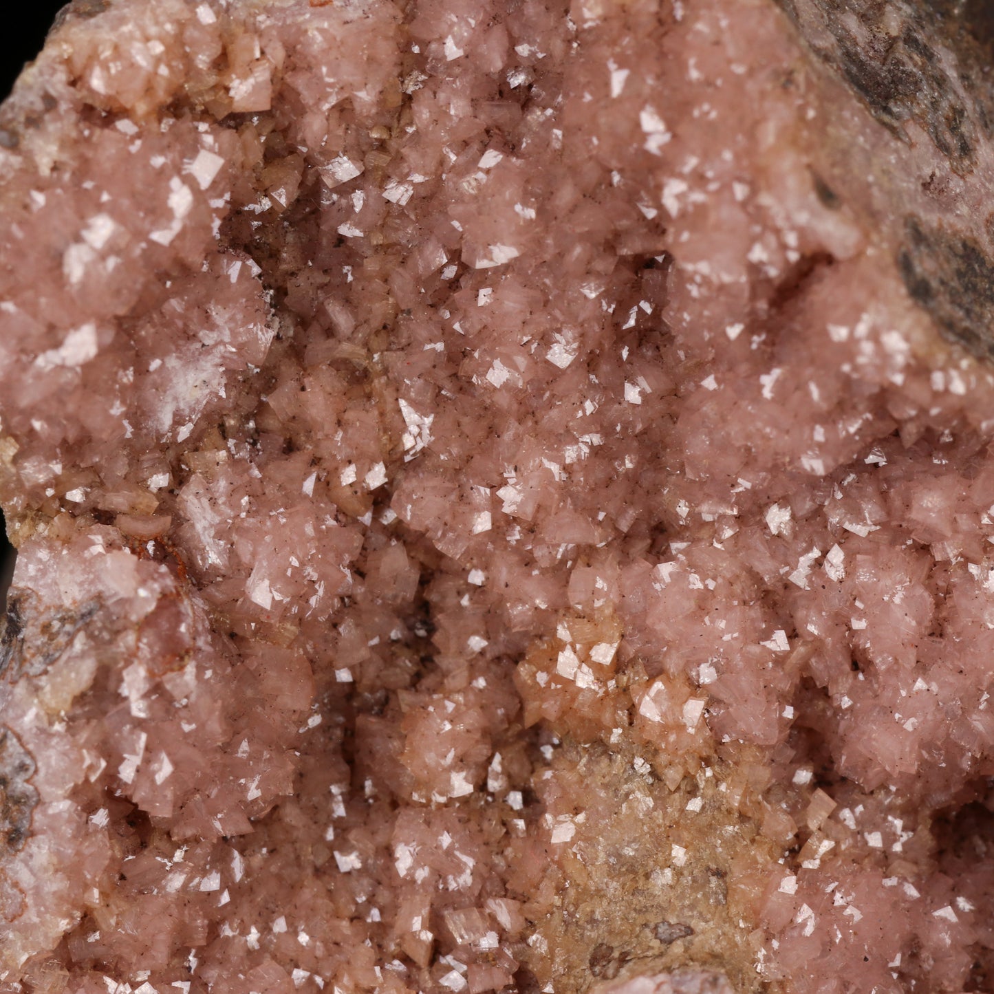 Rhodochrosite on Matrix, N'Chwaning II Mine, Kalahari Manganese Field, Northern Cape, South Africa.