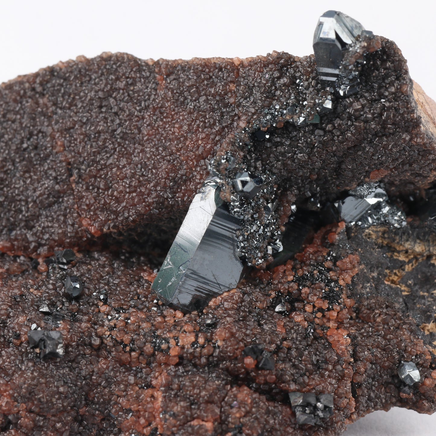 Hematite, Hausmannite & Andradite, N'Chwaning II Mine, Kalahari Manganese Field, Northern Cape, South Africa.