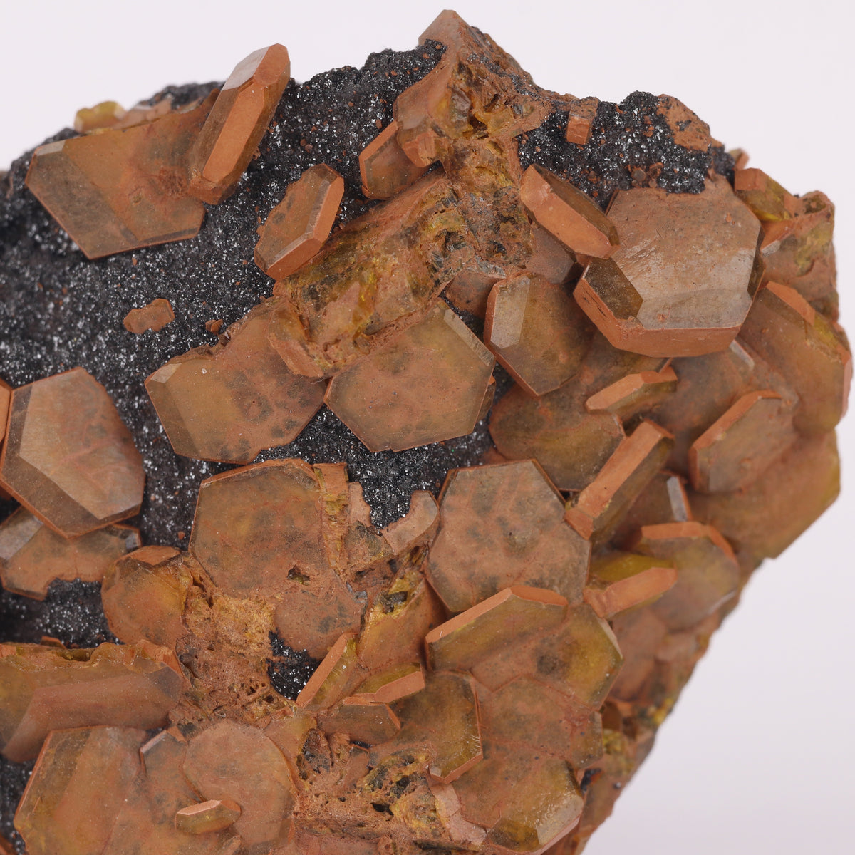 Sturmanite, Hematite on Matrix