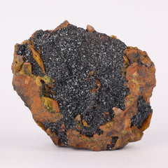 Sturmanite, Hematite on Matrix