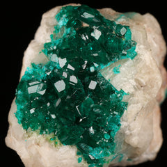 Dioptase on Calcite