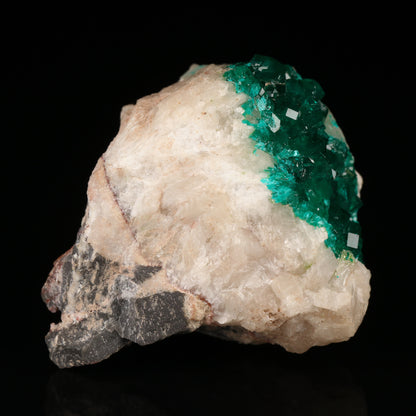 Dioptase on Calcite