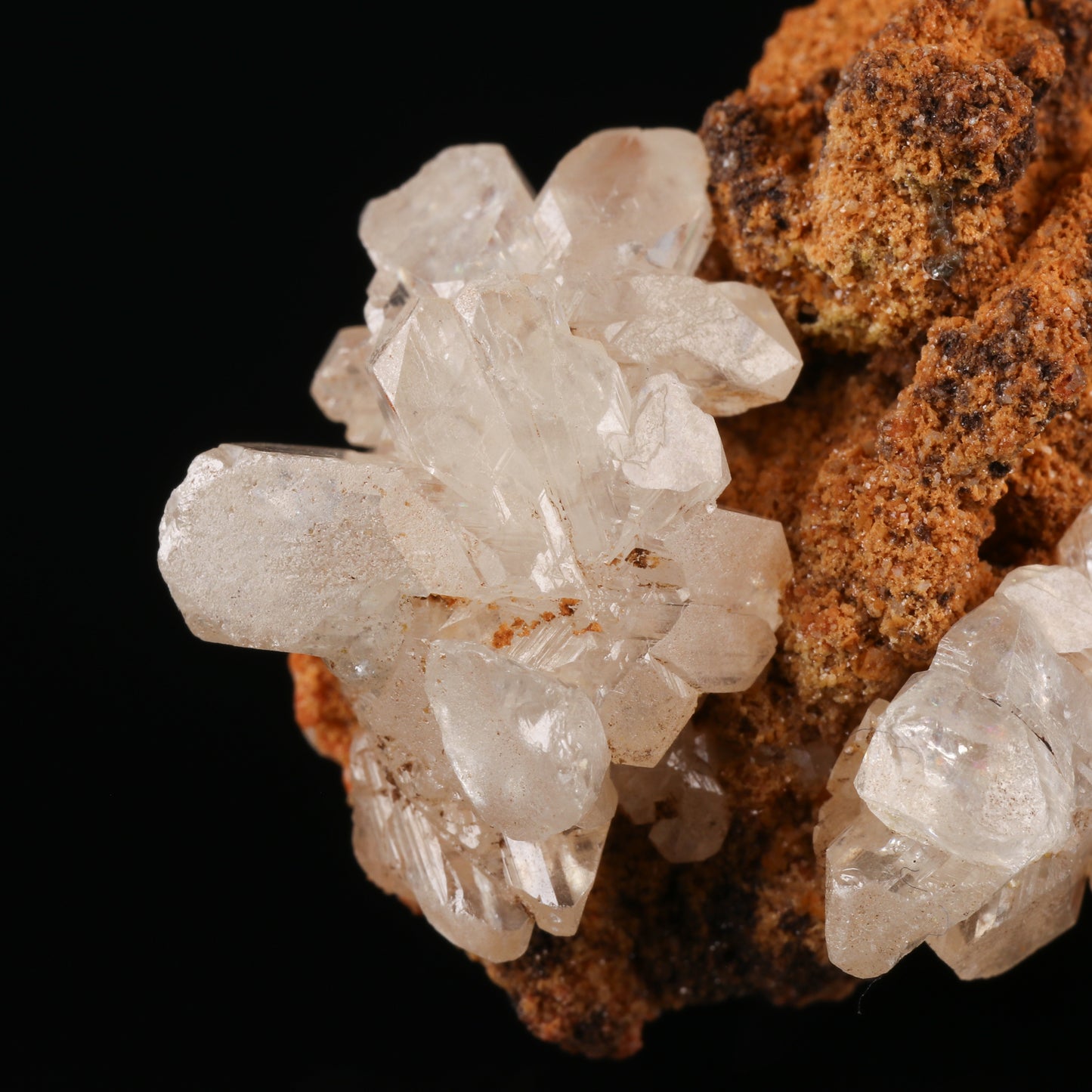 Cerussite on Calcite