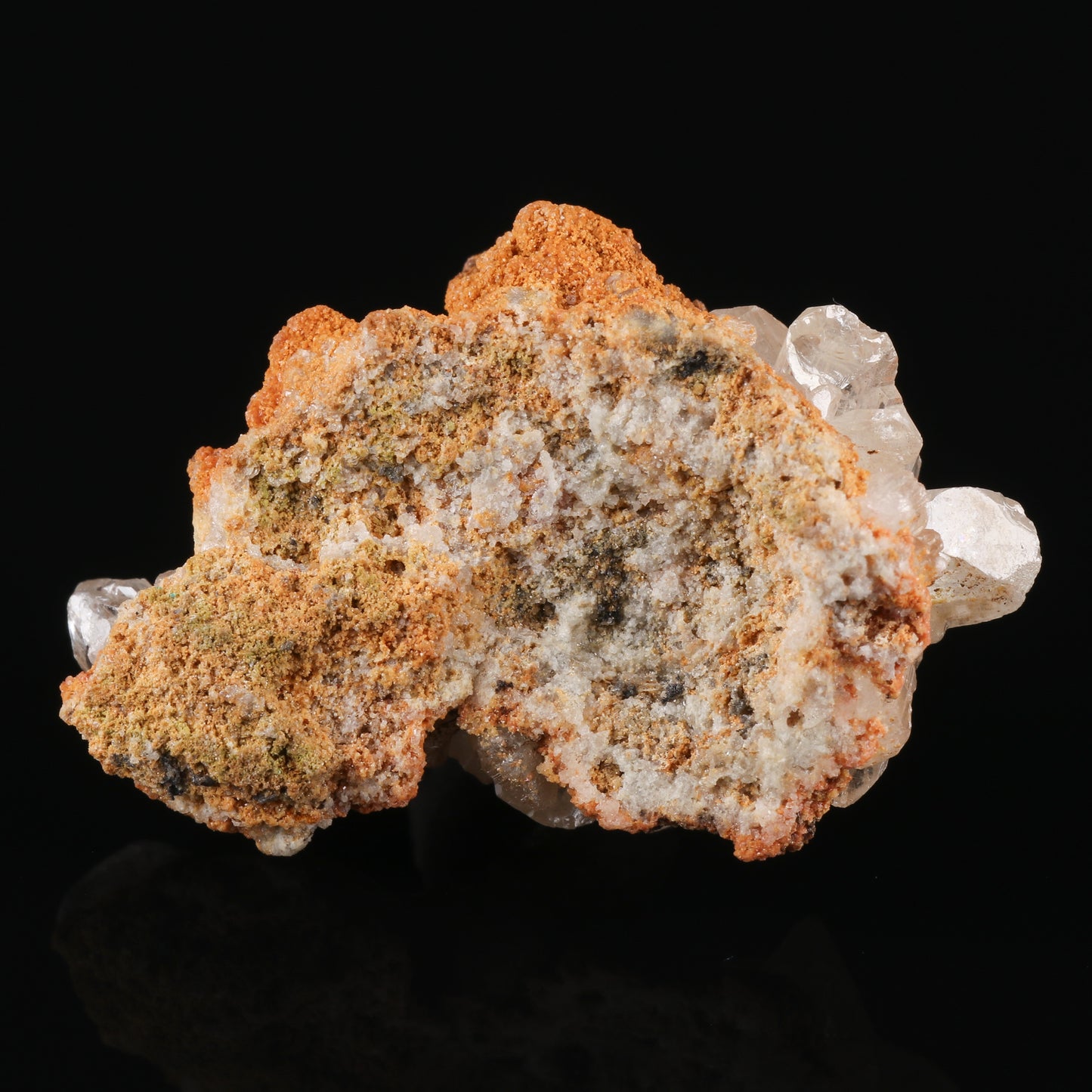 Cerussite on Calcite