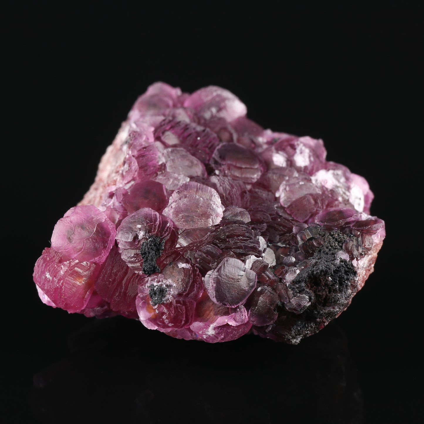 Heterogenite on Cobaltoan Calcite