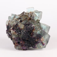 Quartz on Fluorite