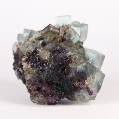 Quartz on Fluorite