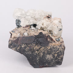 Calcite, Hematite on Matrix