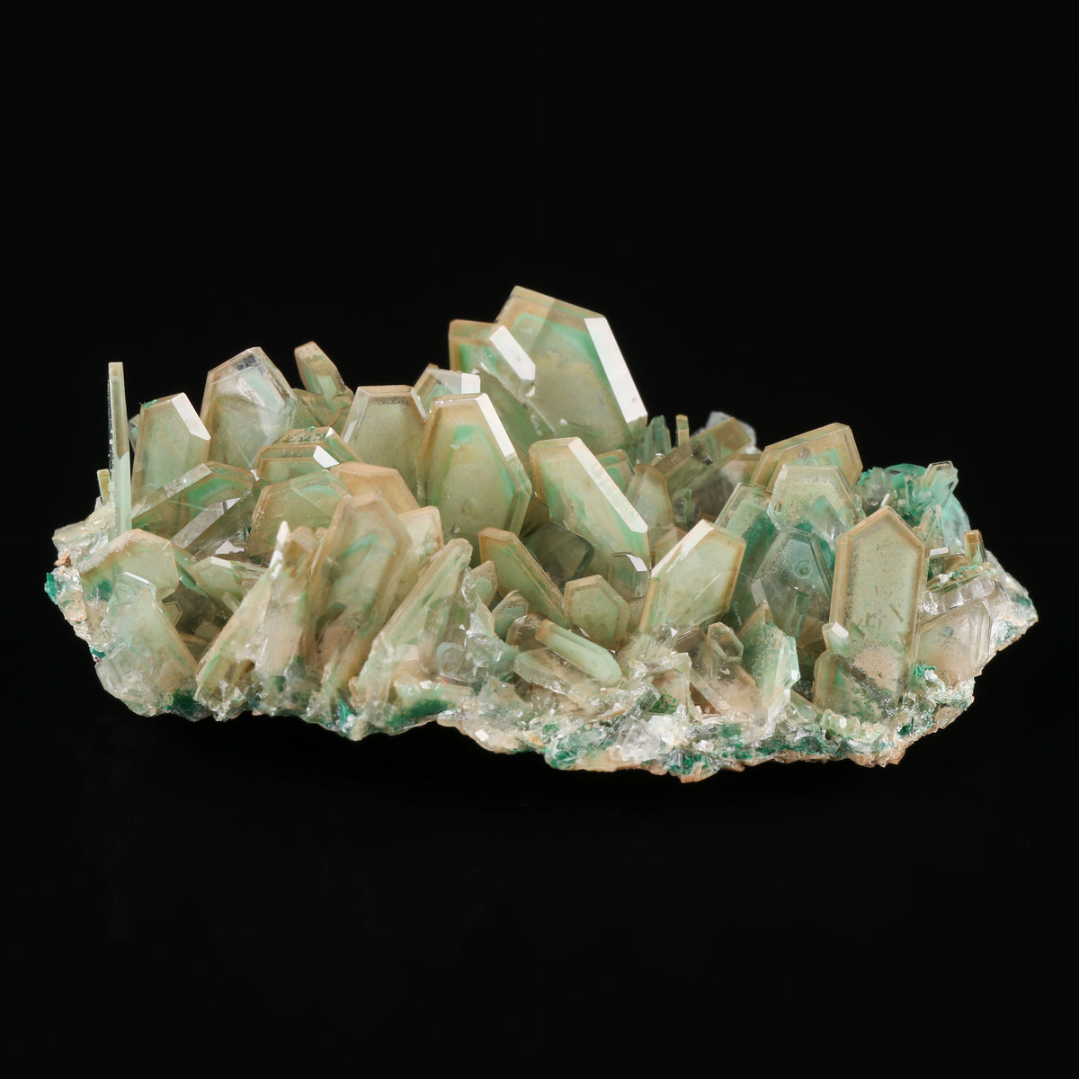 Malachte & Limonite In Baryte