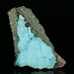 Quartz on Chrysocolla on Malachite
