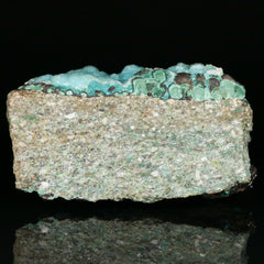 Quartz on Chrysocolla on Malachite