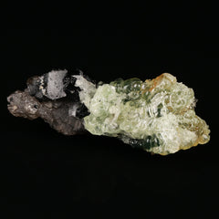 Opal-An on Smoky Quartz with Schorl