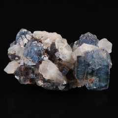 Quartz on Fluorite
