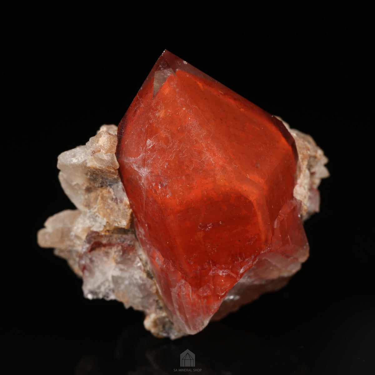 Red Hematite In Quartz