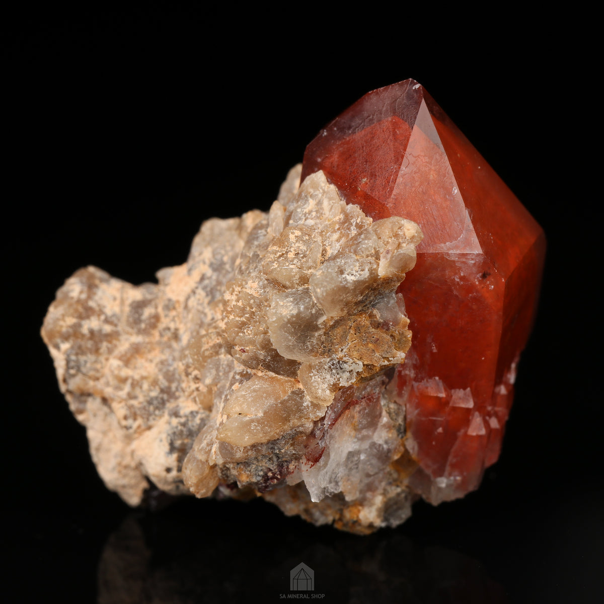 Red Hematite In Quartz