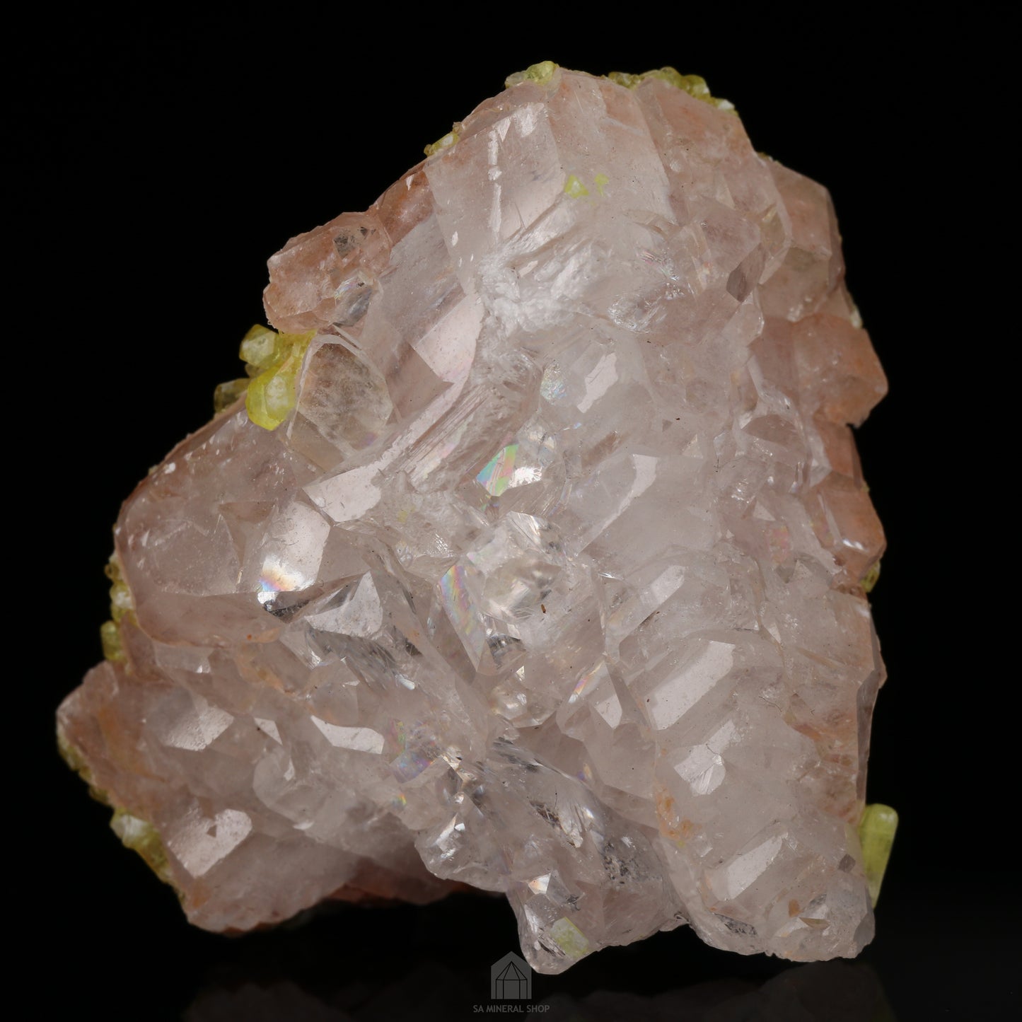 Ettringite on Calcite, Wessels Mine, Kalahari Manganese Field, Northern Cape, South Africa