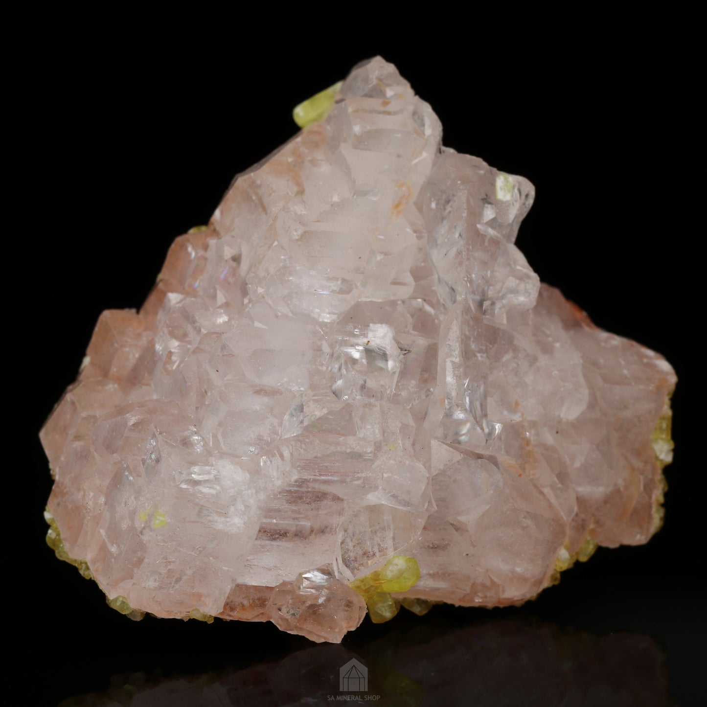 Ettringite on Calcite, Wessels Mine, Kalahari Manganese Field, Northern Cape, South Africa