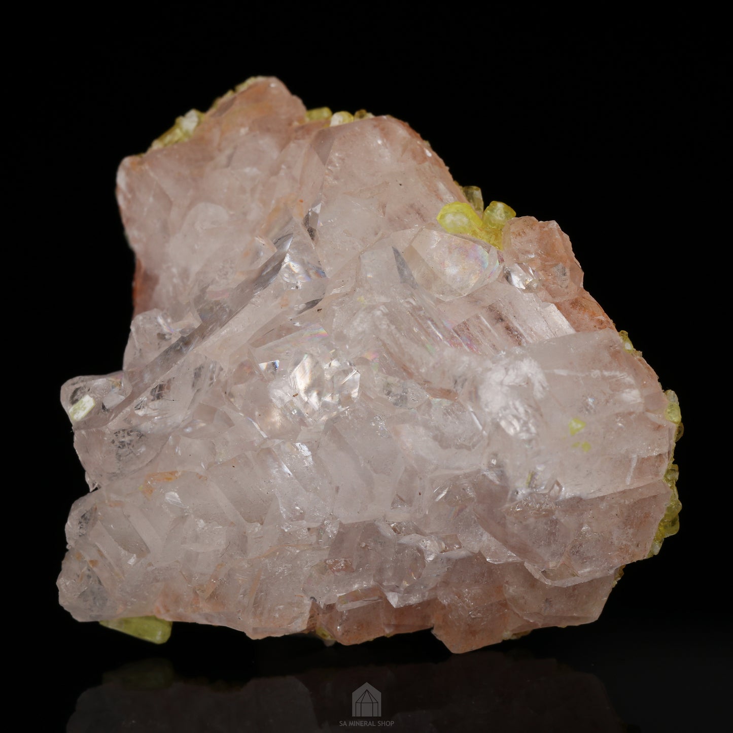 Ettringite on Calcite, Wessels Mine, Kalahari Manganese Field, Northern Cape, South Africa