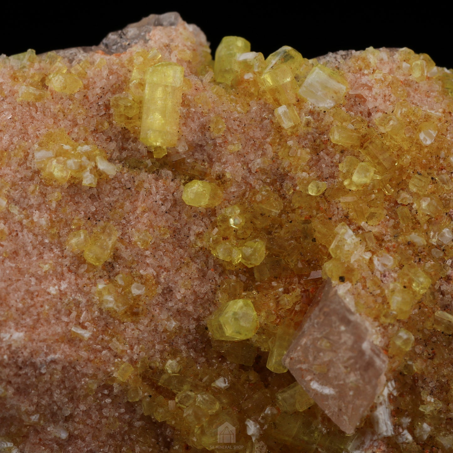 Ettringite on Calcite, Wessels Mine, Kalahari Manganese Field, Northern Cape, South Africa