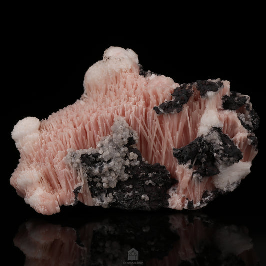 Calcite on Kutnohorite, N'Chwaning I Mine, Kalahari Manganese Field, Northern Cape, South Africa
