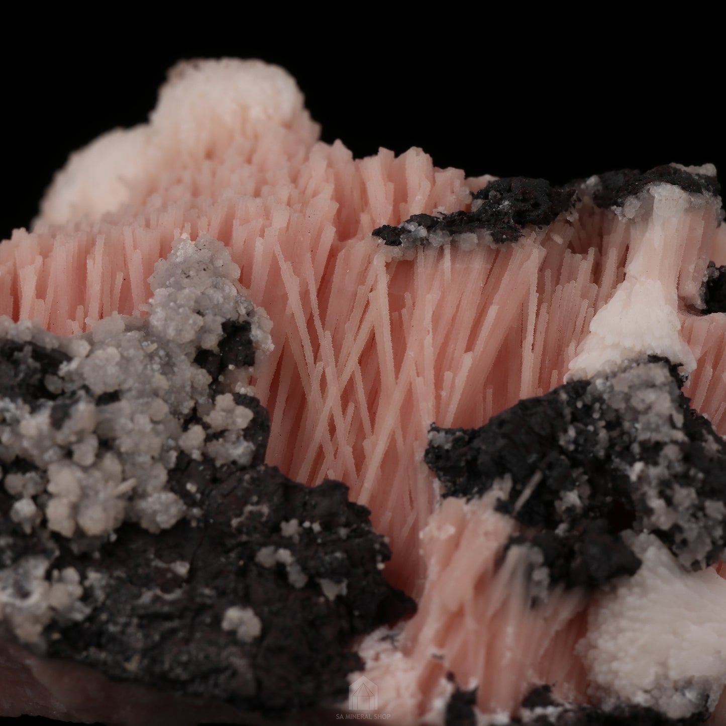 Calcite on Kutnohorite, N'Chwaning I Mine, Kalahari Manganese Field, Northern Cape, South Africa
