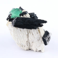Fluorite & Schorl on Albite