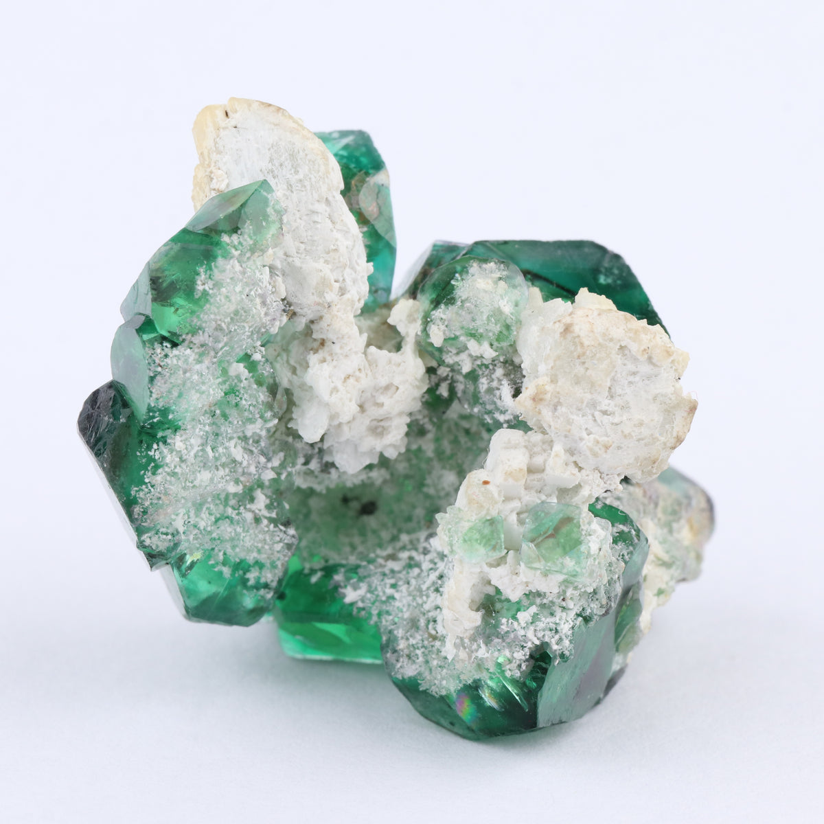 Fluorite on Albite