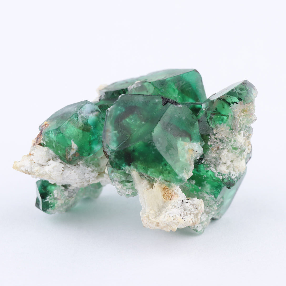 Fluorite on Albite
