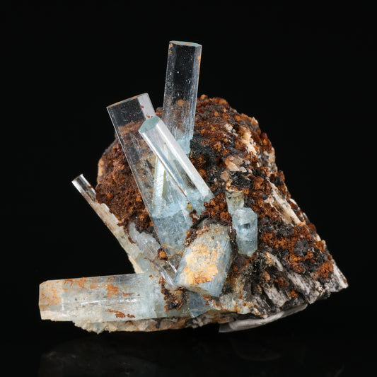 Aquamarine on Feldspar