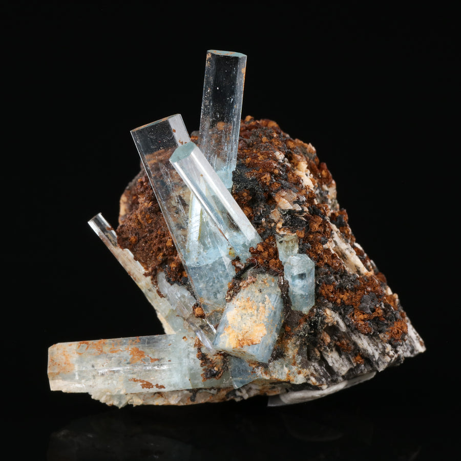 Aquamarine on Feldspar