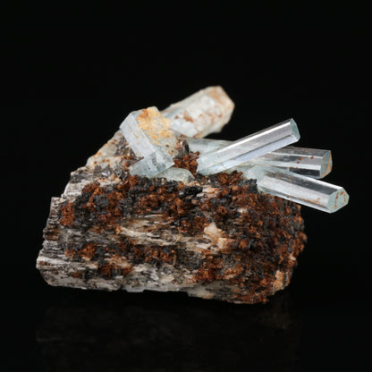 Aquamarine on Feldspar