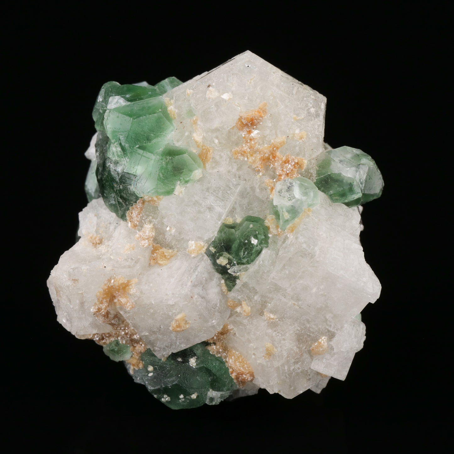 Fluorite on Goshenite