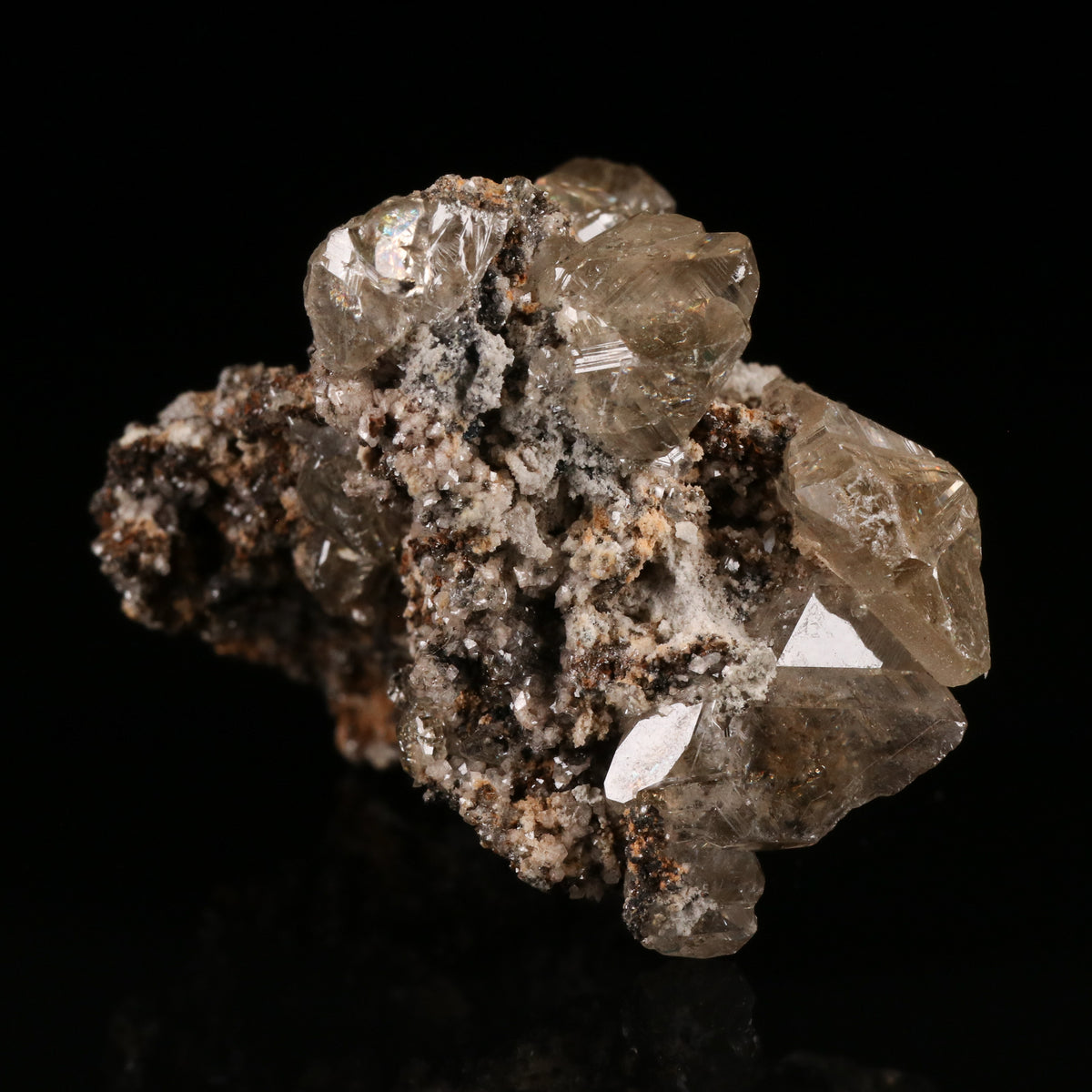 Cerussite & Dolomite on Matrix