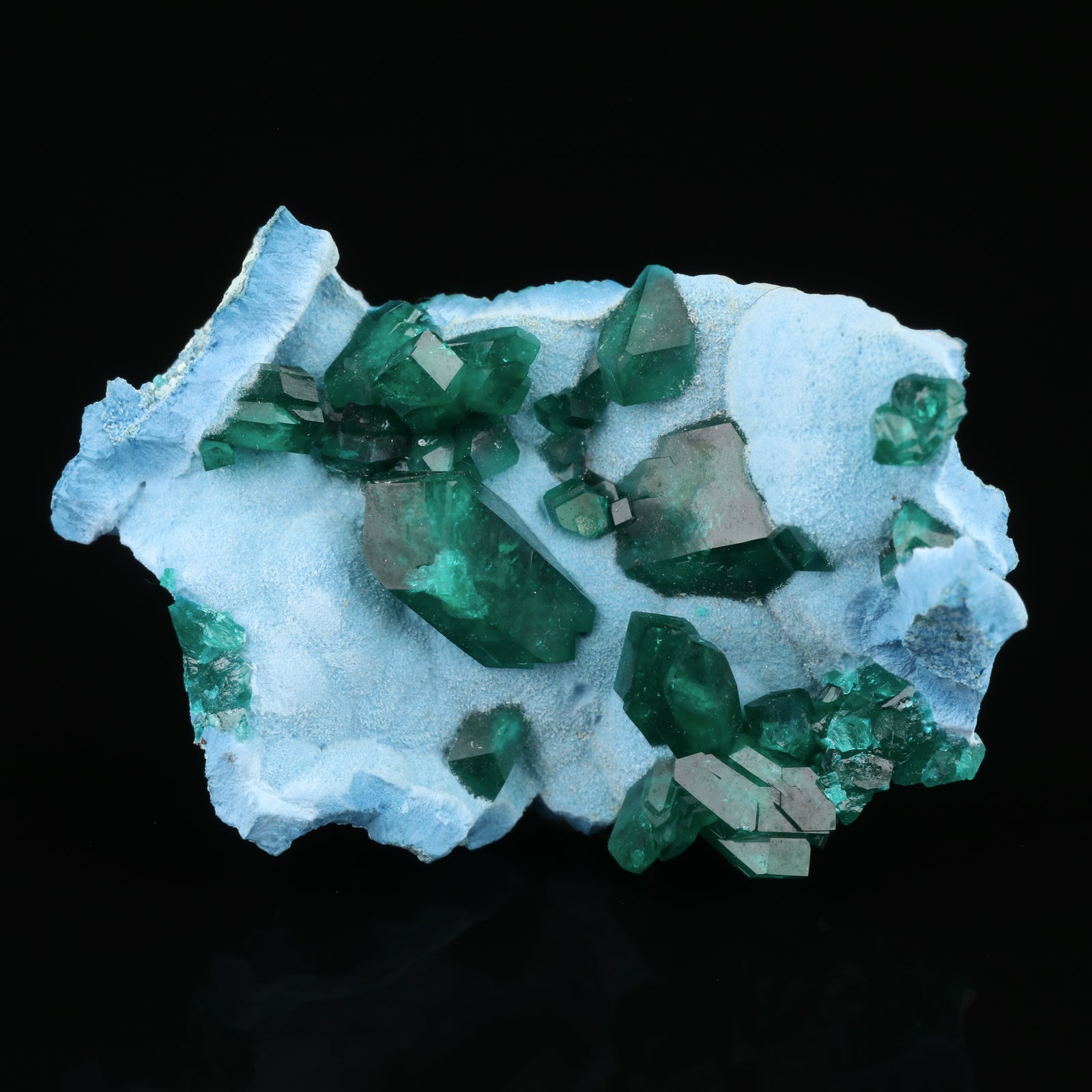 Dioptase on Shattuckite