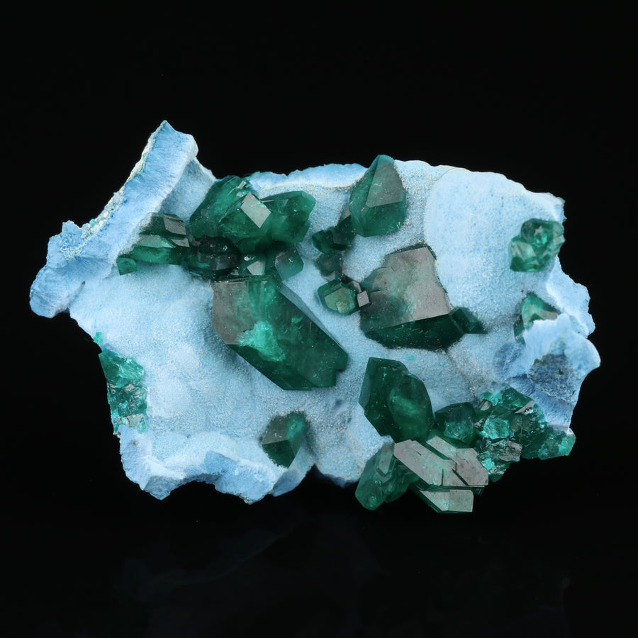 Dioptase on Shattuckite