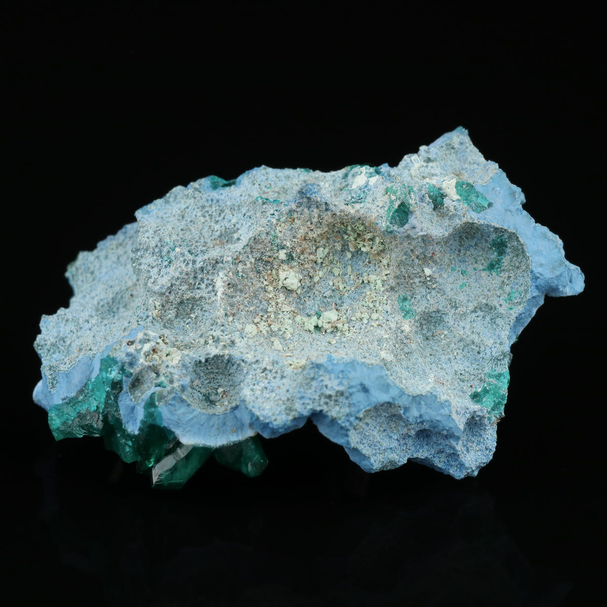 Dioptase on Shattuckite